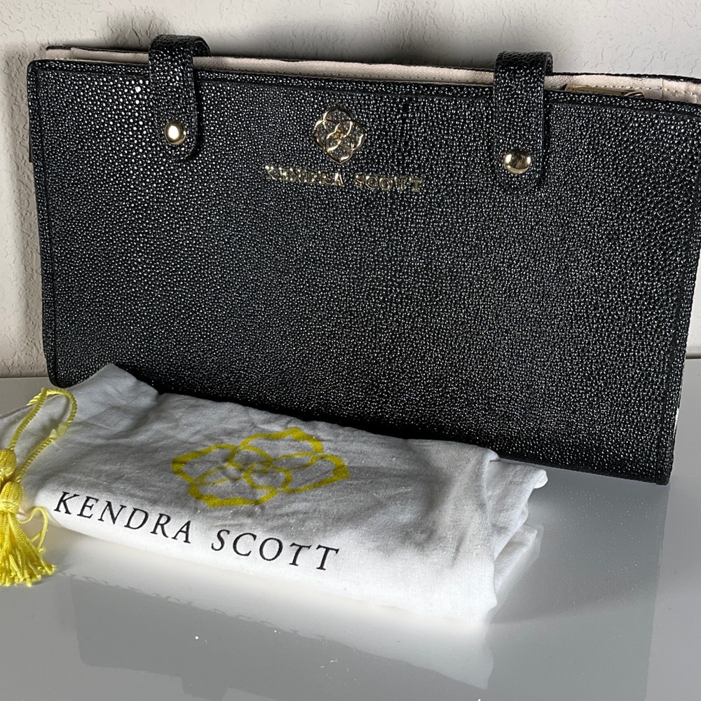 Kendra Scott Black Jewelry Organizer Travel Bag Clutch